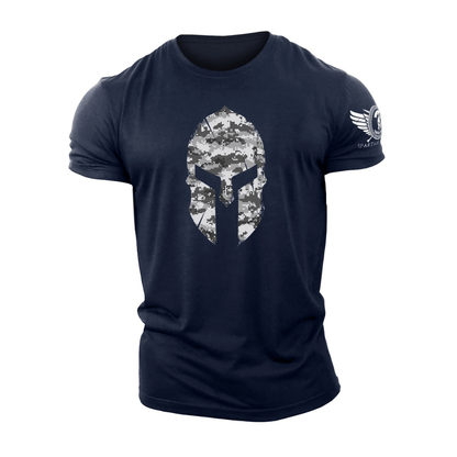Spartan hjelm vinterkamuflasje T-skjorte - Gymfit