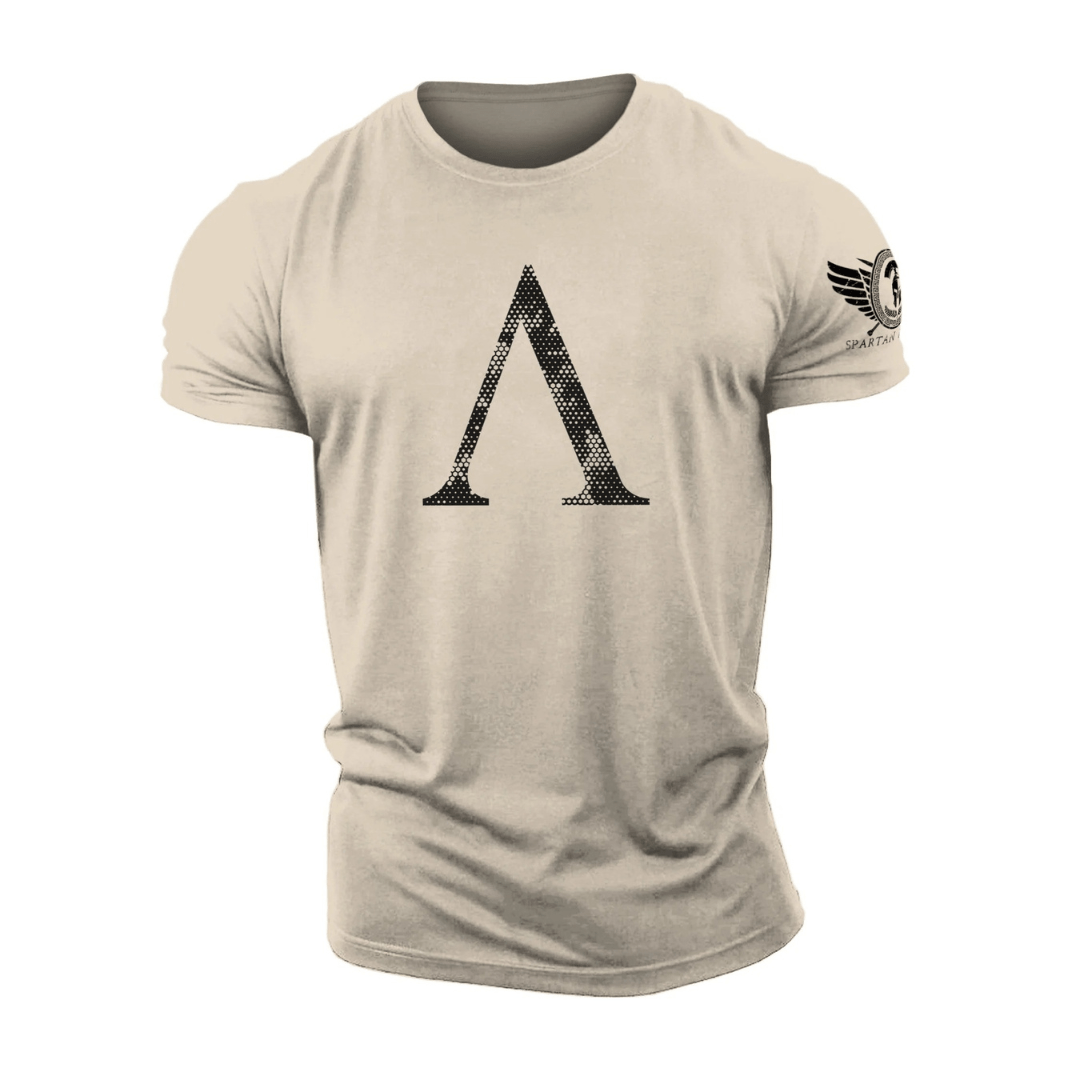 Spartan-symbol kamuflasje-T-skjorte - Gymfit