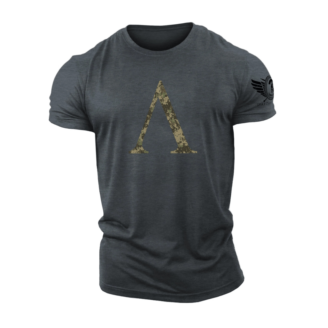 Spartan-symbol Woodland Camo - Gym T-Shirt - Gymfit