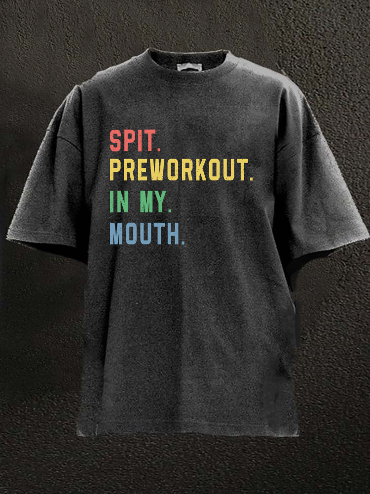 Spytt pre-workout i munnen min vasket gym-t-skjorte - Gymfit