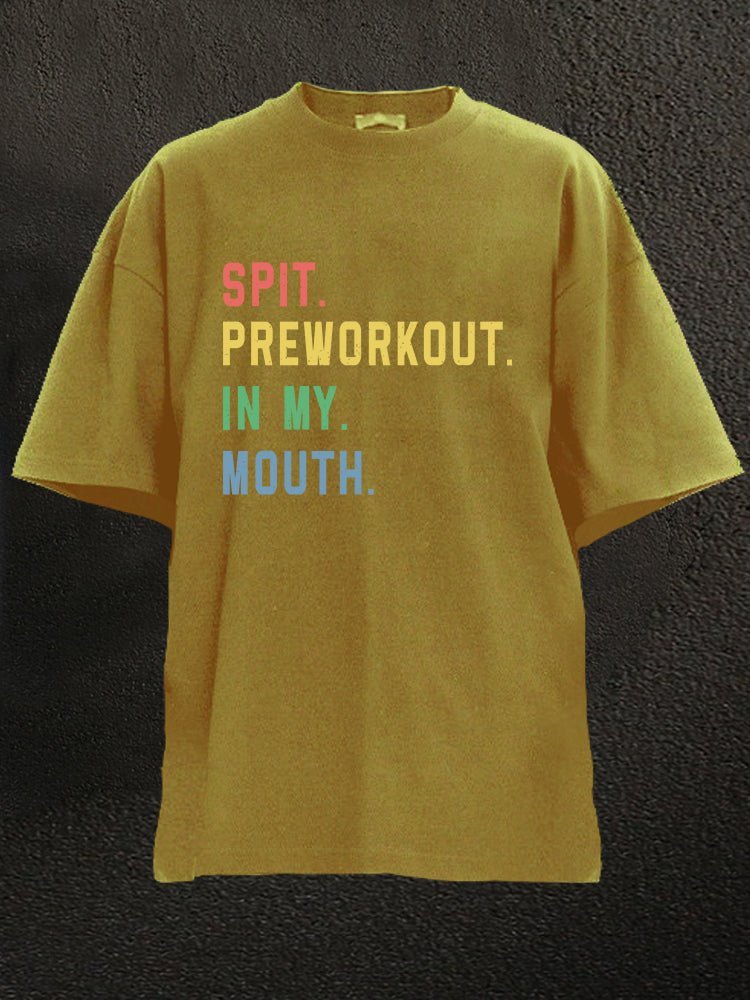 Spyttet preworkout i munnen min vasket gym-t-skjorte - Gymfit