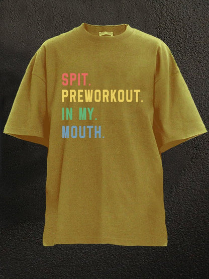 Spyttet preworkout i munnen min vasket gym-t-skjorte - Gymfit