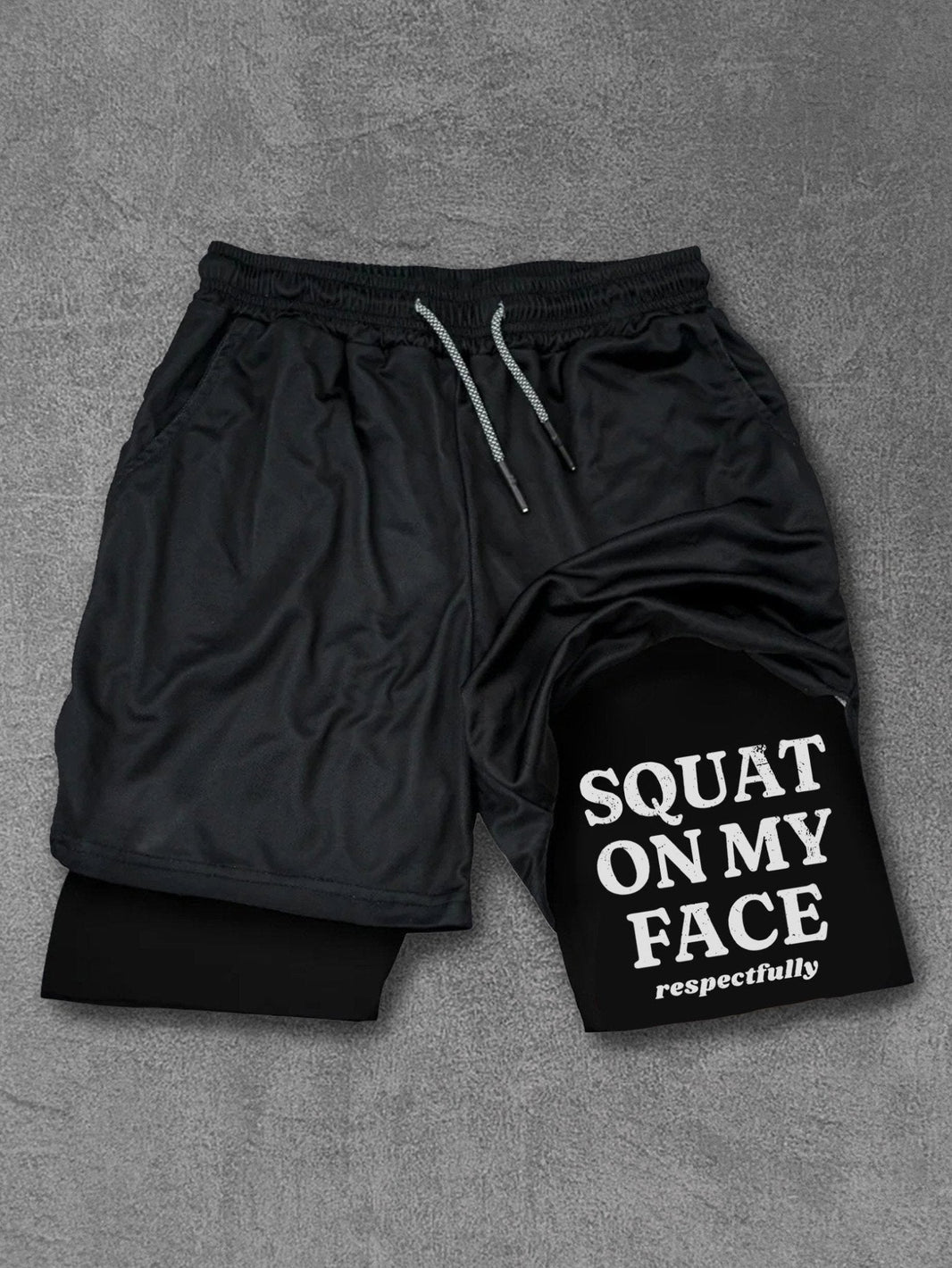 alt
knebøy på ansiktet mitt med respekt Treningsshorts - Gymfit