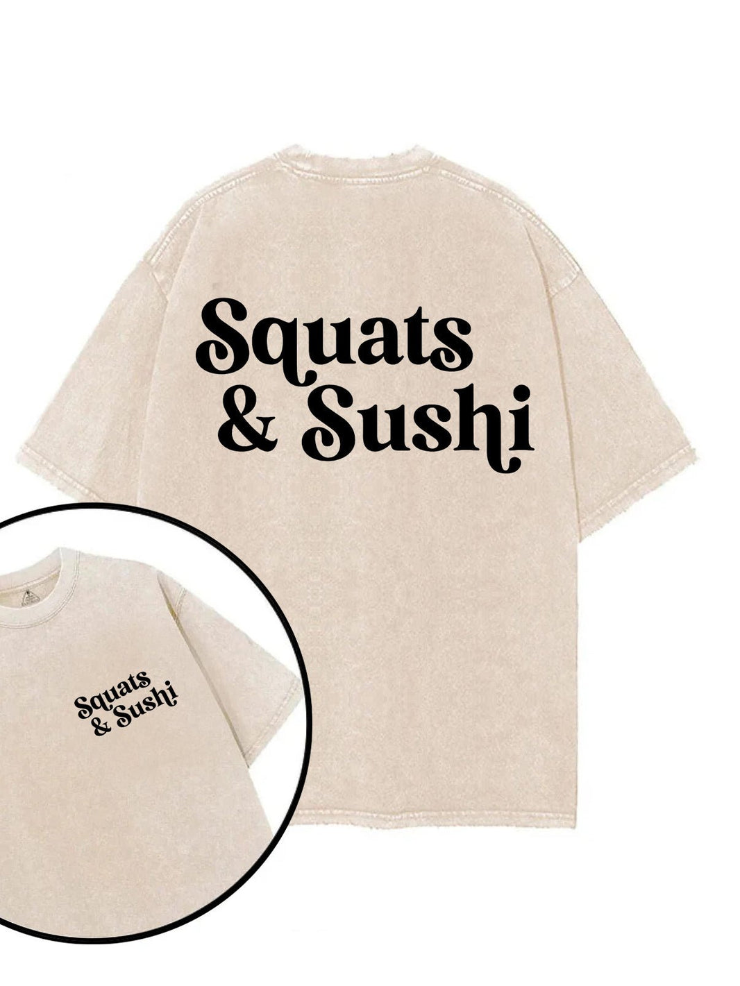 SQUATS & SUSHI T-skjorte - Gymfit