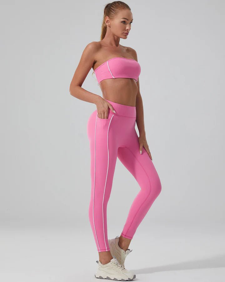 Stripete sømløse leggings - Gymfit