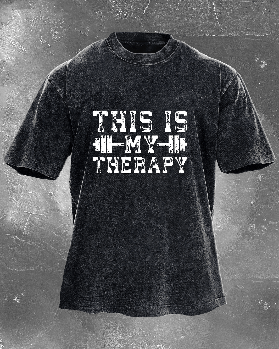 This Is My Therapy Herre vasket T-skjorte - Gymfit