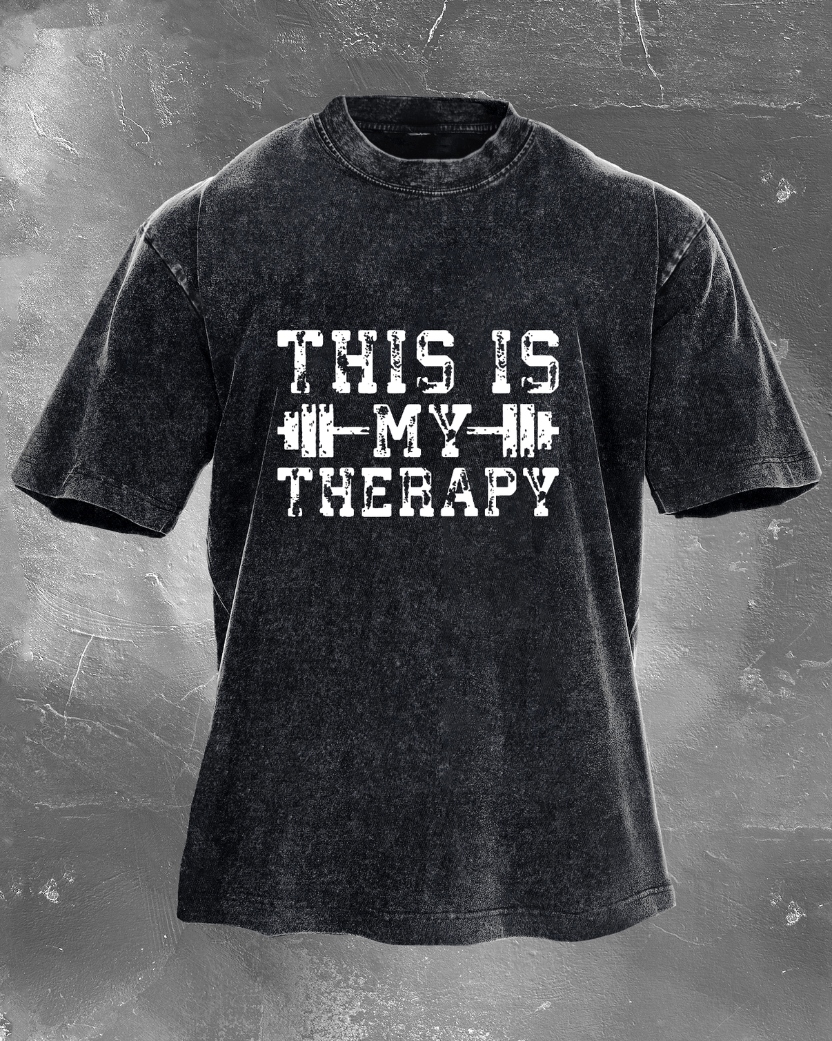 This Is My Therapy Herre vasket T-skjorte - Gymfit