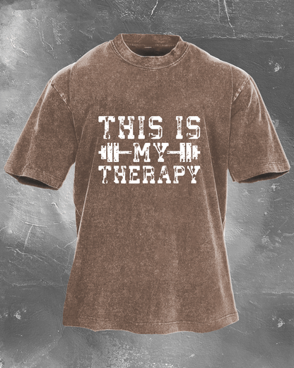 This Is My Therapy Herre-vasket T-skjorte - Gymfit