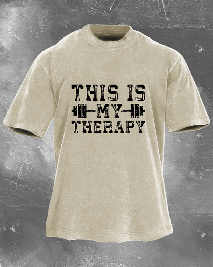 This Is My Therapy vasket T-skjorte for menn - Gymfit
