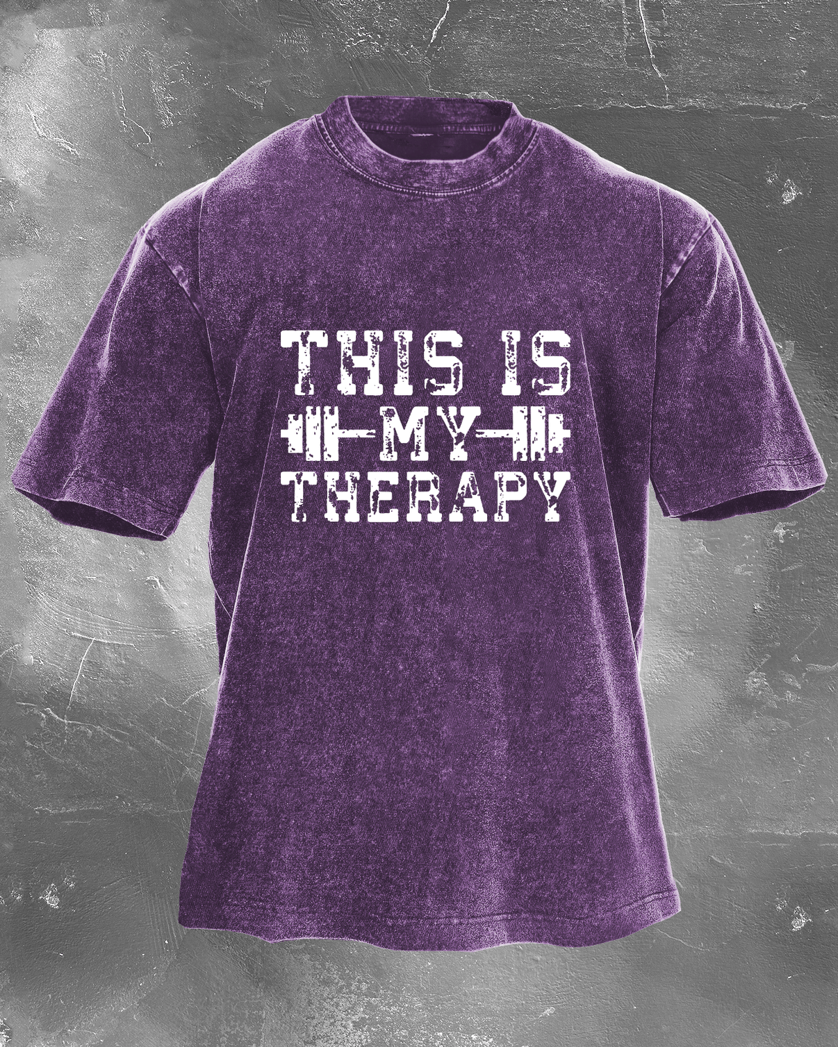 alt
This Is My Therapy Menns vasket T-skjorte - Gymfit