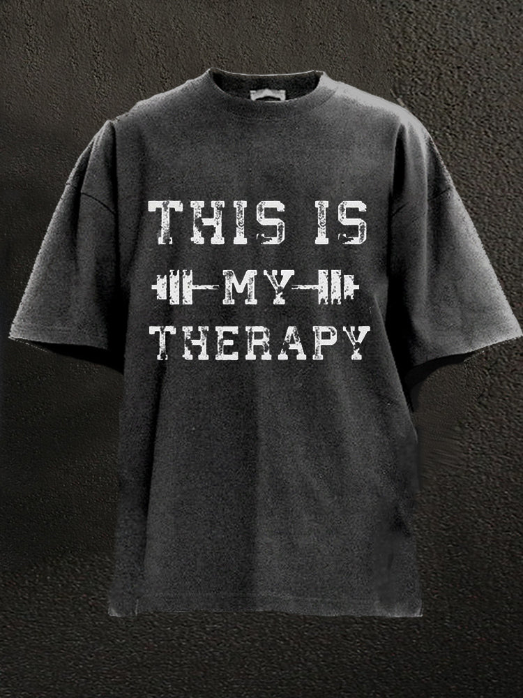 Denne vaskede trenings-T-skjorten er min terapi - Gymfit