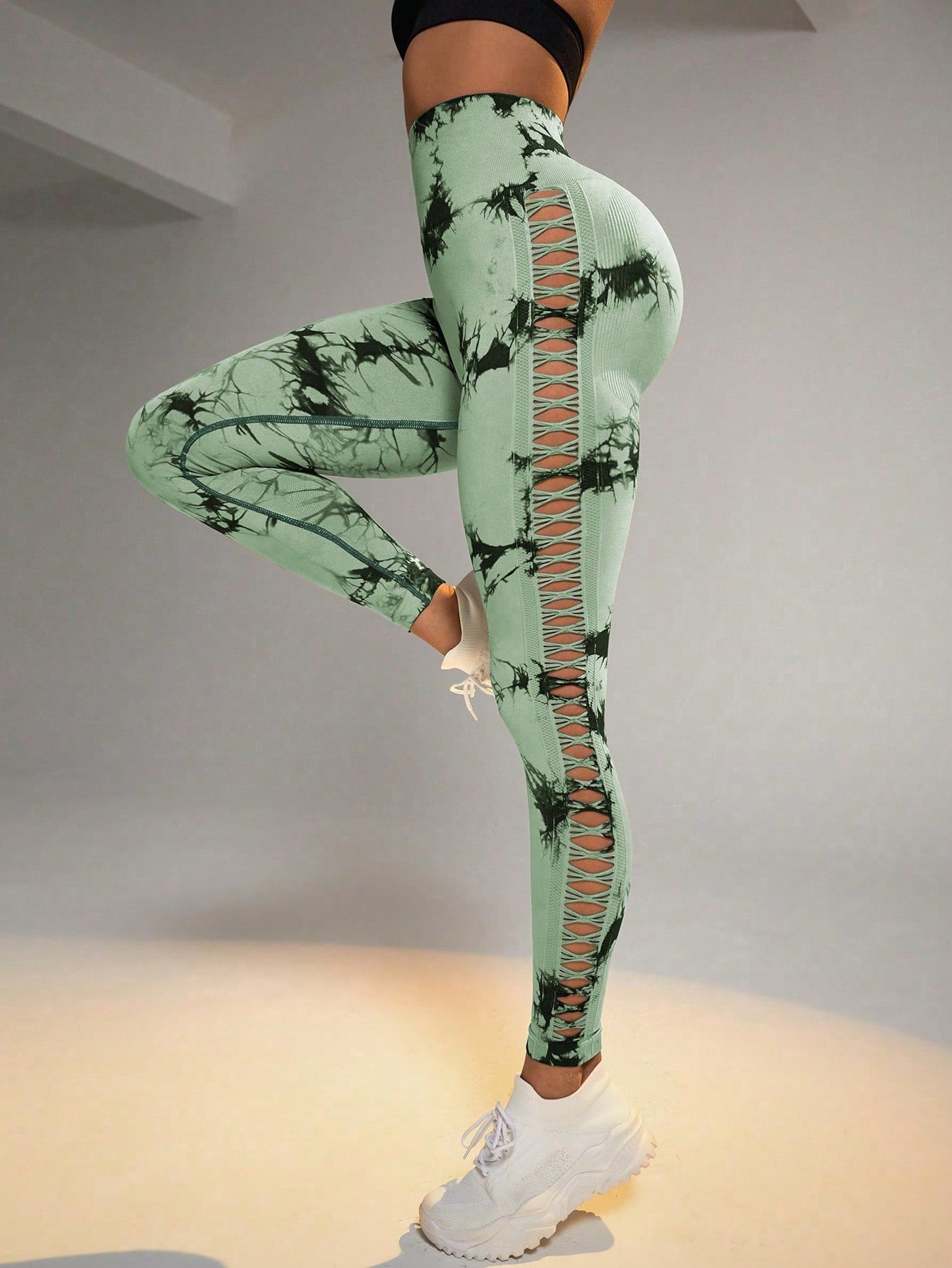 Tie-dye sømløse leggings - Gymfit