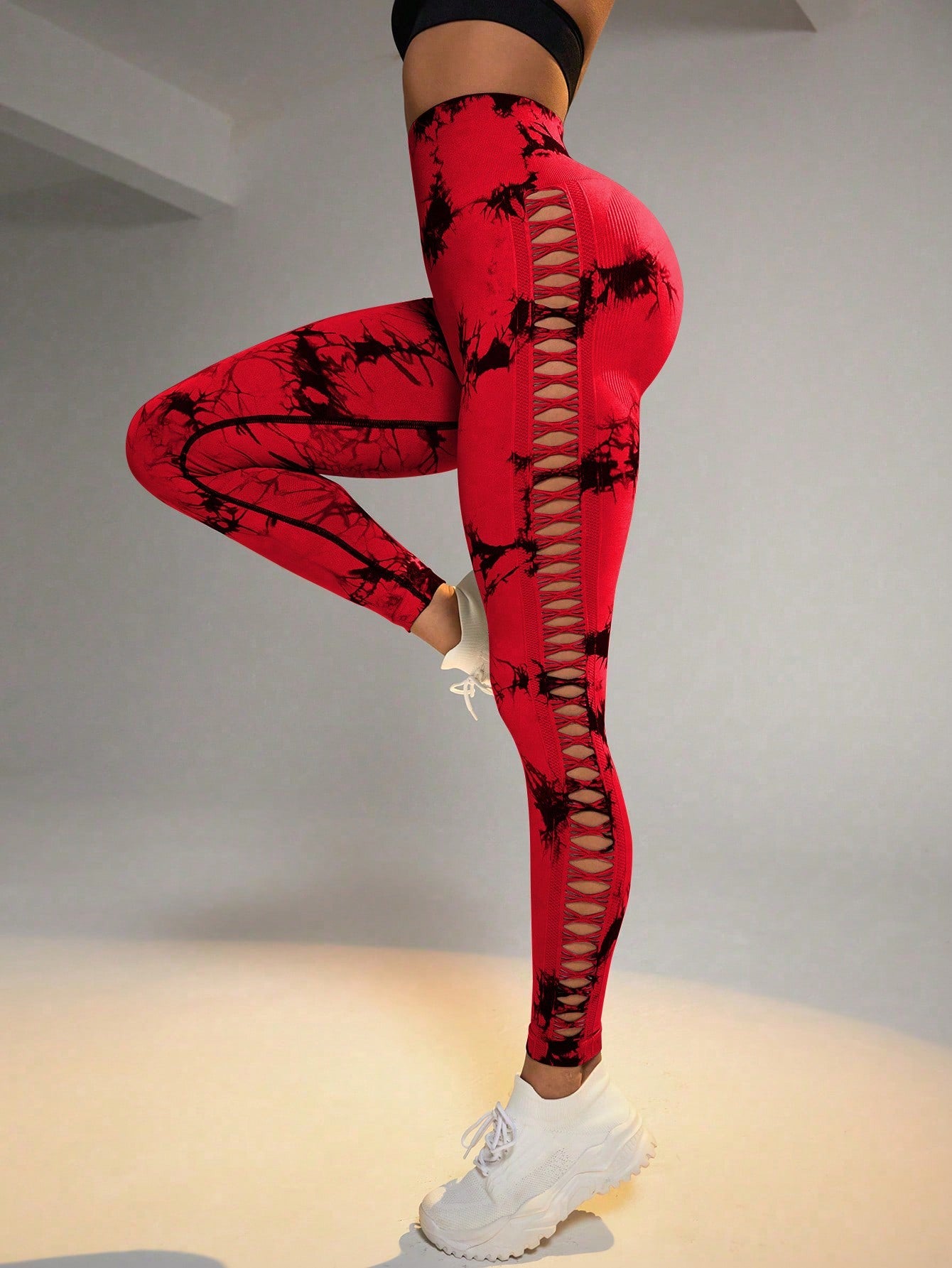 Batikkfargede Raw Seamless leggings - Gymfit