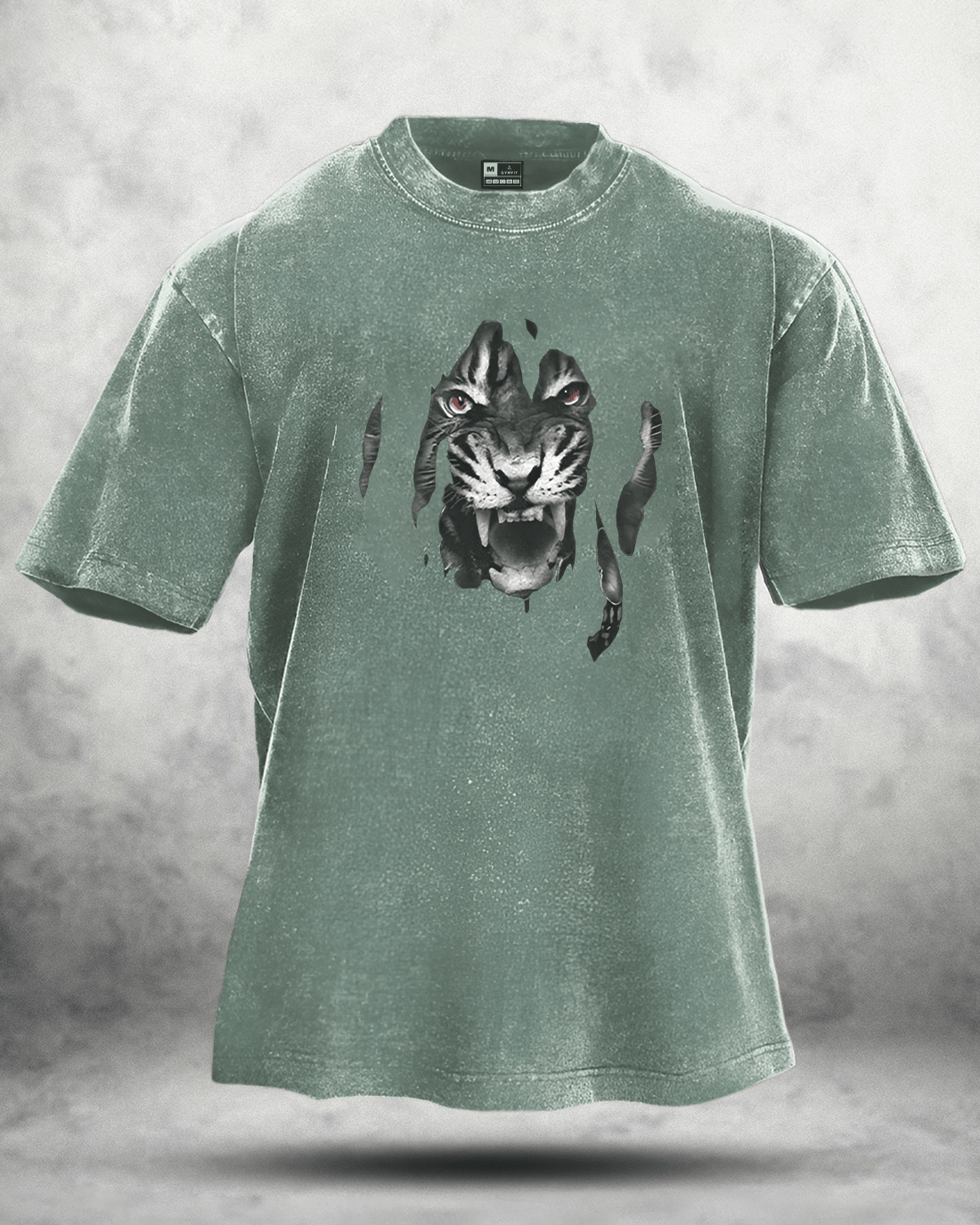 TIGER VASKET T-SKJORTE - Gymfit