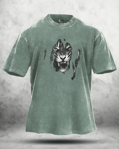 TIGER VASKET T-SKJORTE - Gymfit
