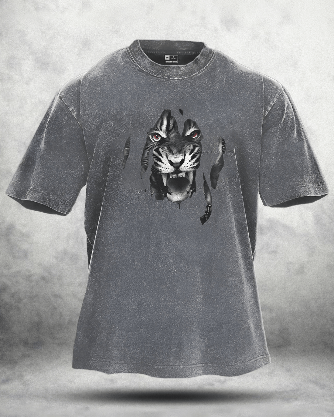 TIGER VASKET T-SKJORTE - Gymfit
