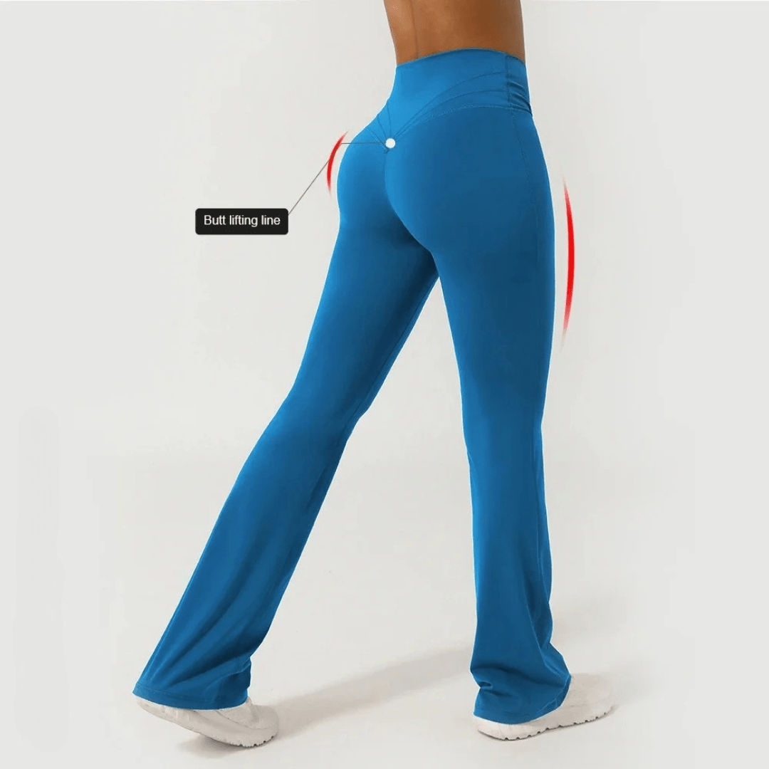 V - Utsvingte leggings med krysset front - Gymfit
