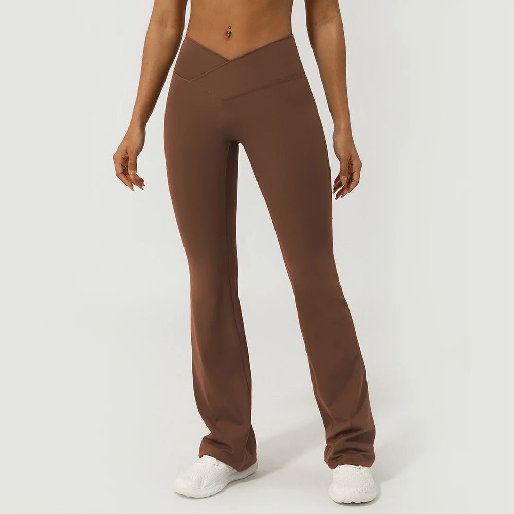 V - Leggings med kryss foran og sleng - Gymfit