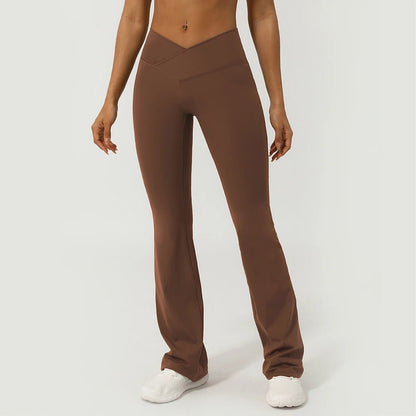 V - Leggings med kryss foran og sleng - Gymfit