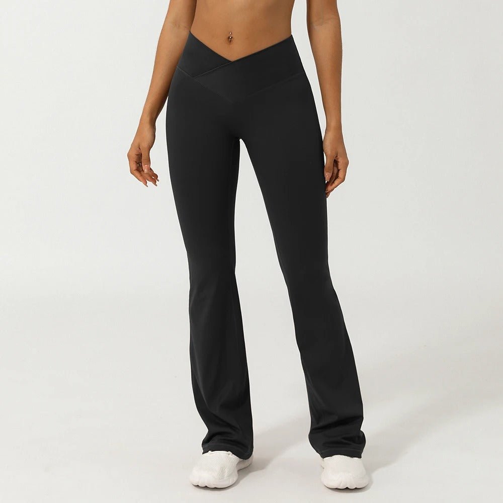 V - leggings med kryss foran og sleng - Gymfit