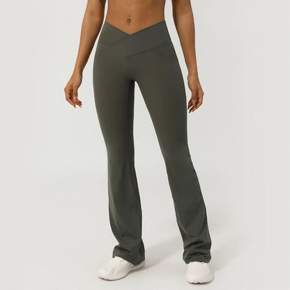 V - Leggings med kryss foran og sleng - Gymfit