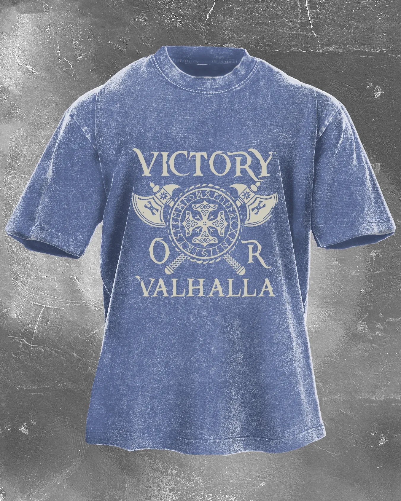 VICTORY OR VALHALLA WASHED T - SHIRT - Gymfit
