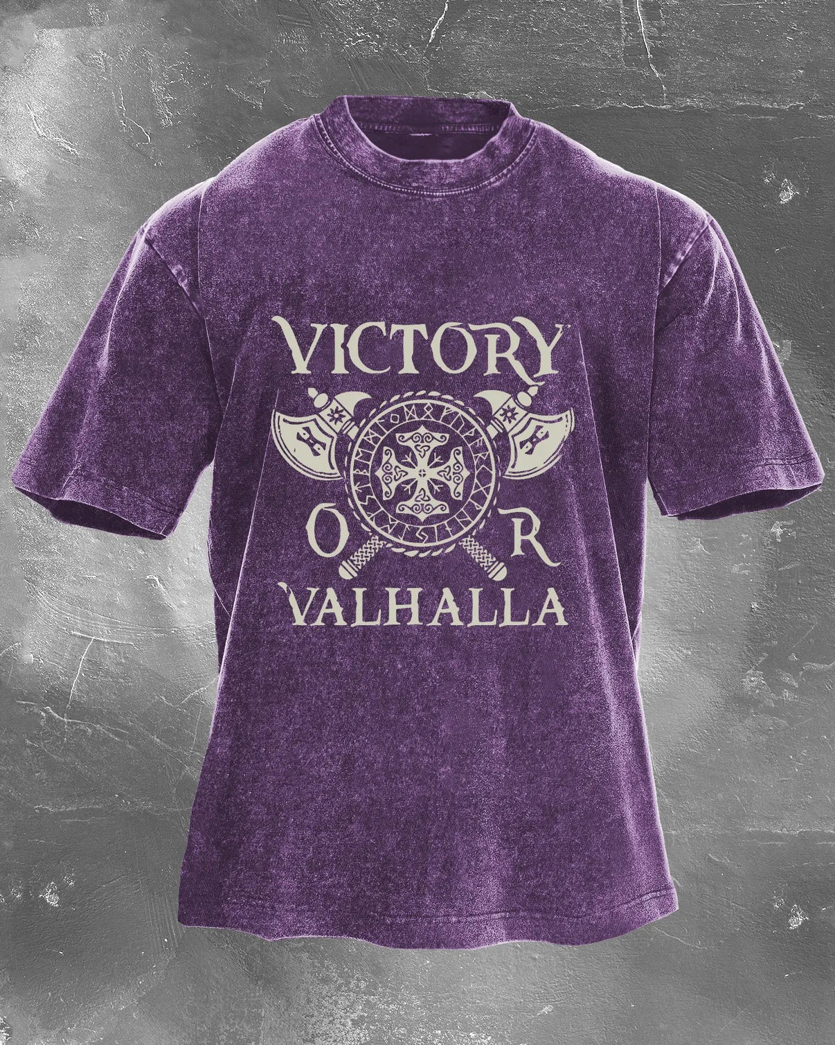 VICTORY OR VALHALLA WASHED T - SHIRT - Gymfit