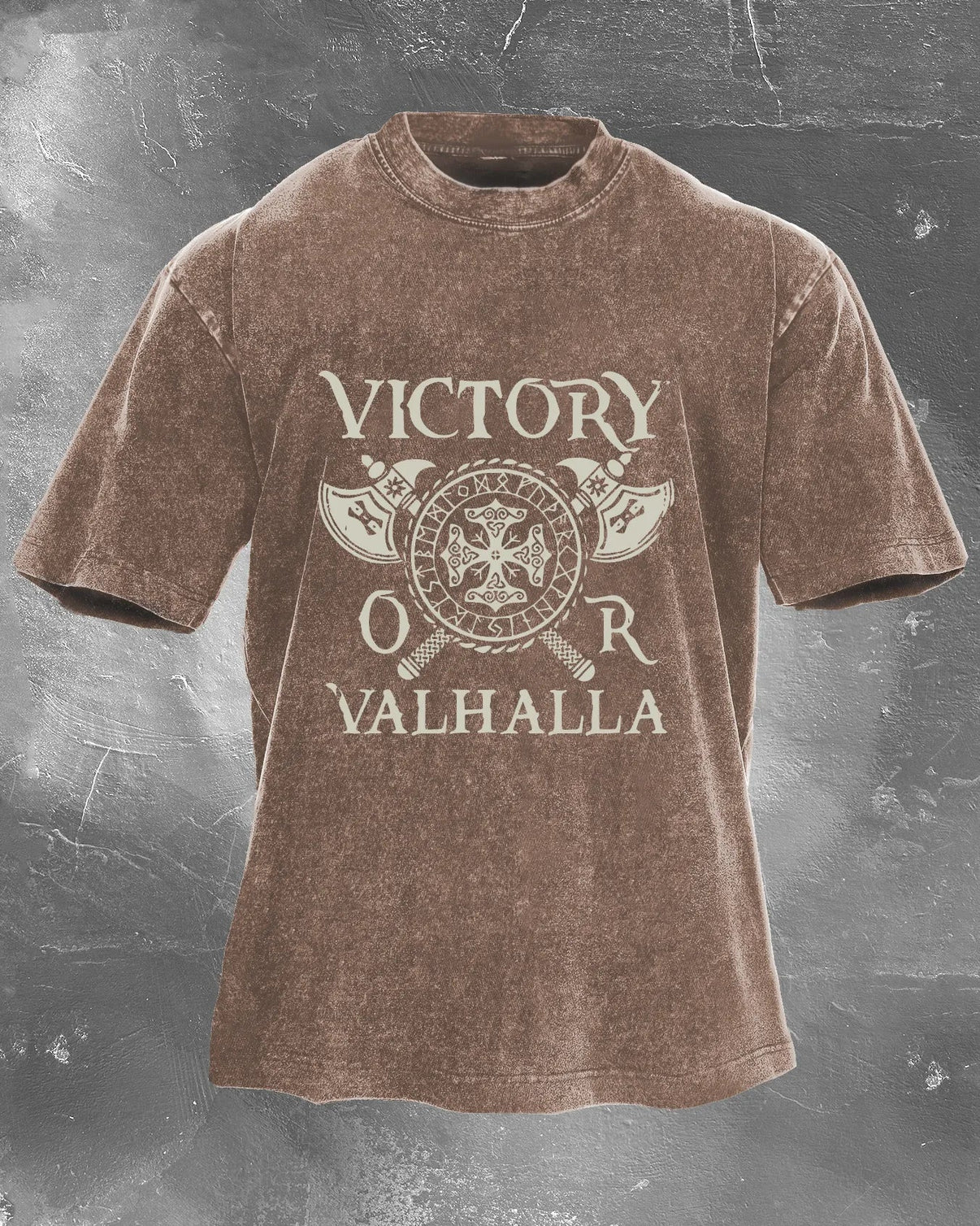 VICTORY OR VALHALLA WASHED T - SHIRT - Gymfit