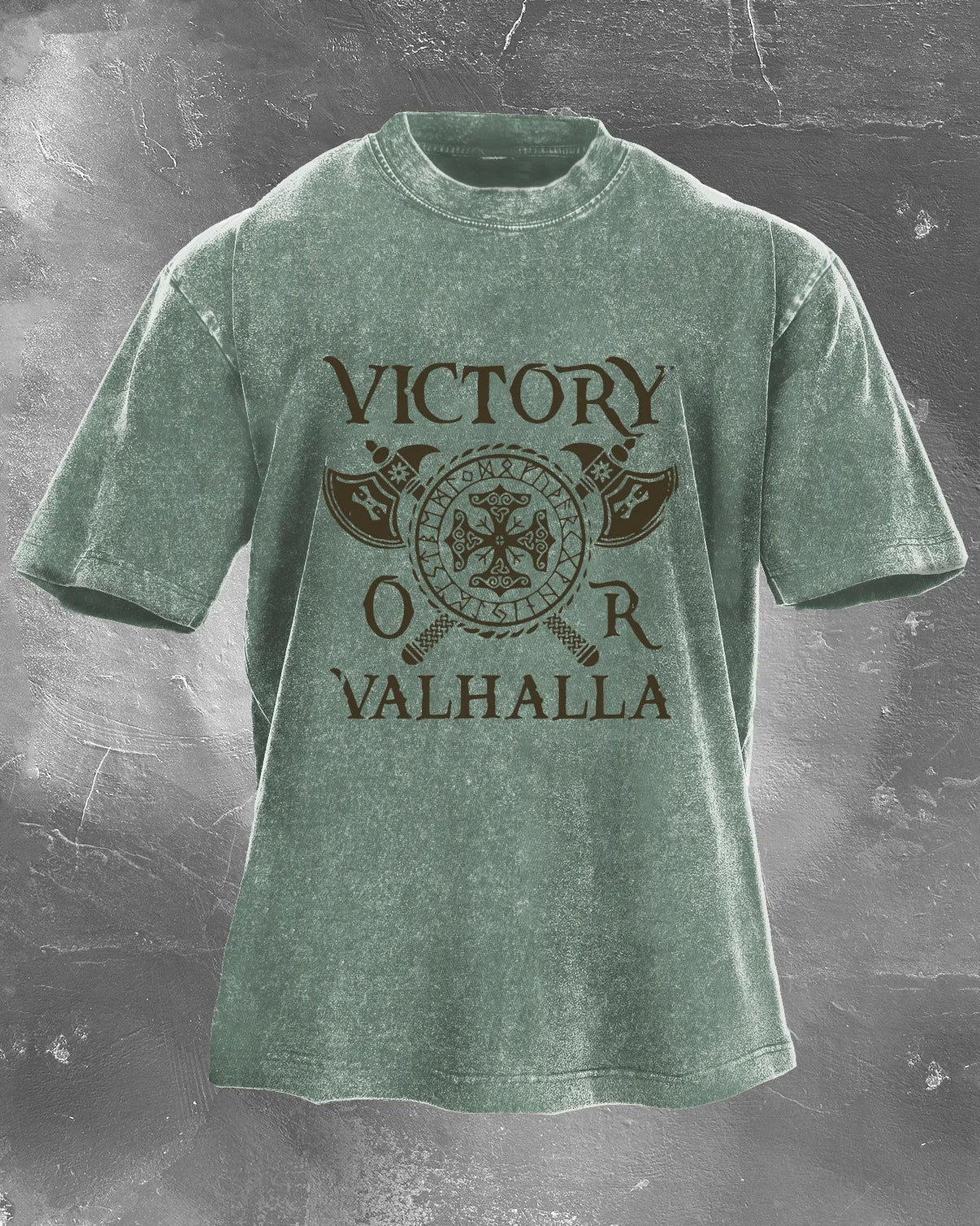VICTORY OR VALHALLA WASHED T - SHIRT - Gymfit