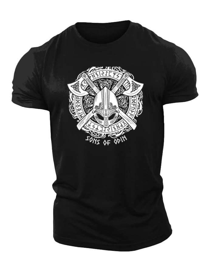 Viking Odin Økser T-skjorte - Gymfit