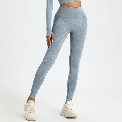 Vaskede sømløse push-up-leggings - Gymfit