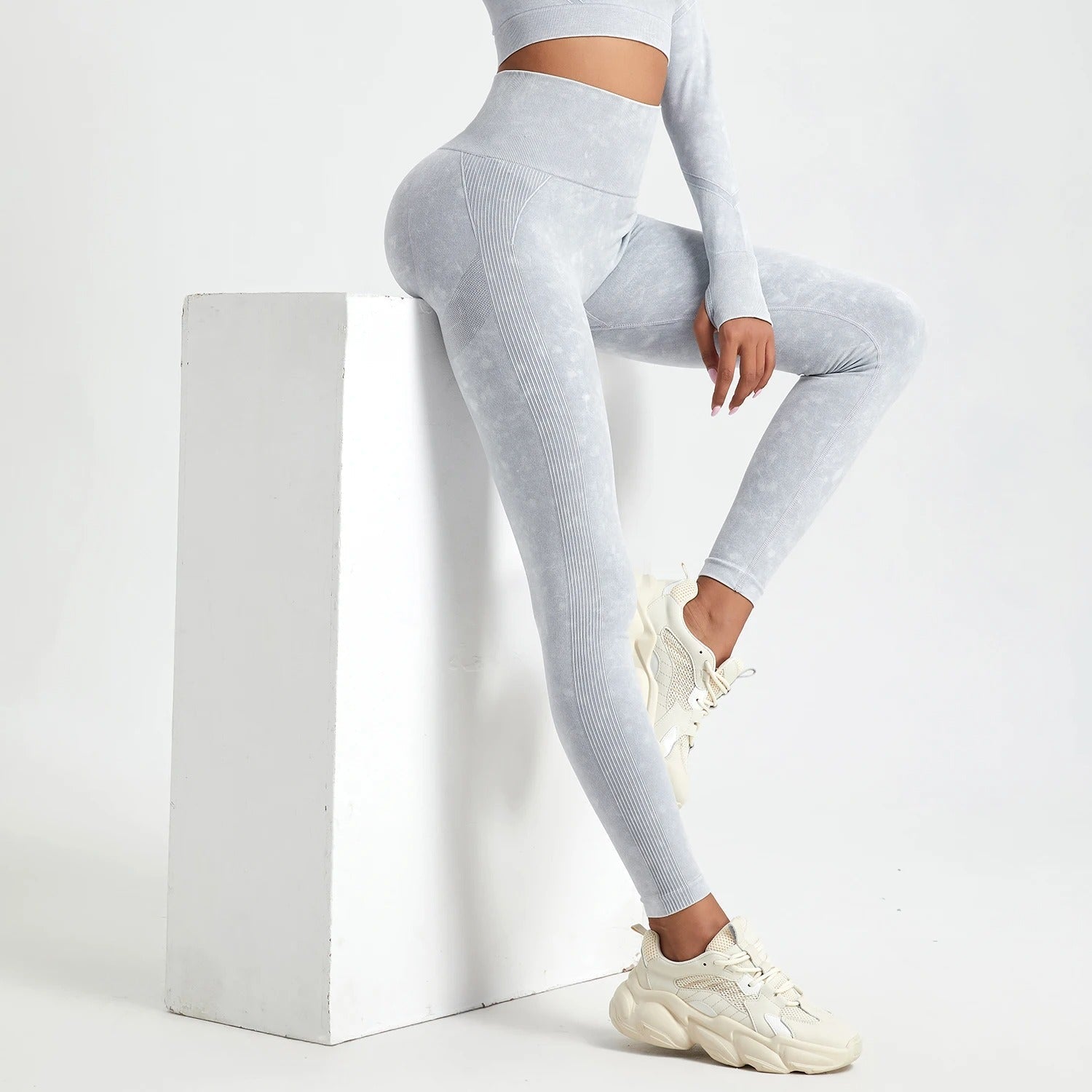 Vaskede sømløse push-up-tights - Gymfit