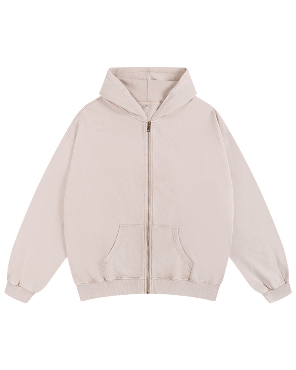 Vasket hoodie med glidelås - Gymfit