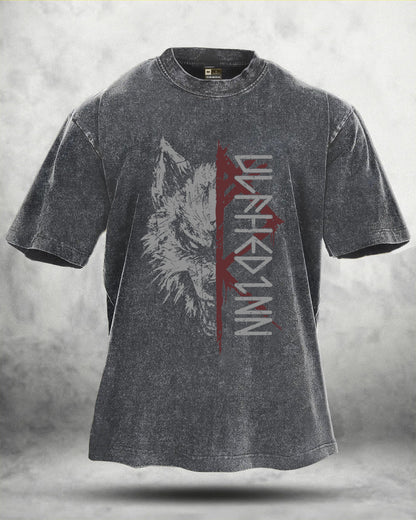 WOLF RITUAL WASHED T-SKJORTE - Gymfit