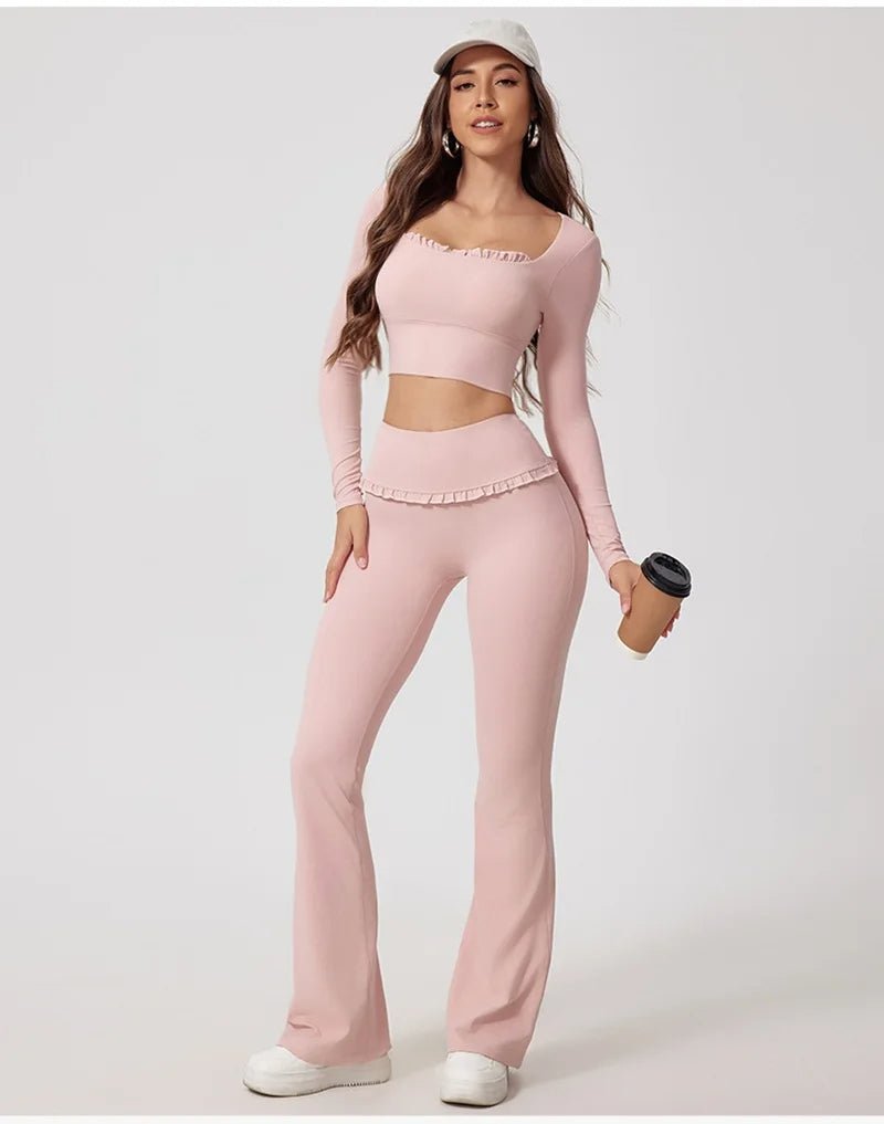 Yoga leggings med fold - Gymfit